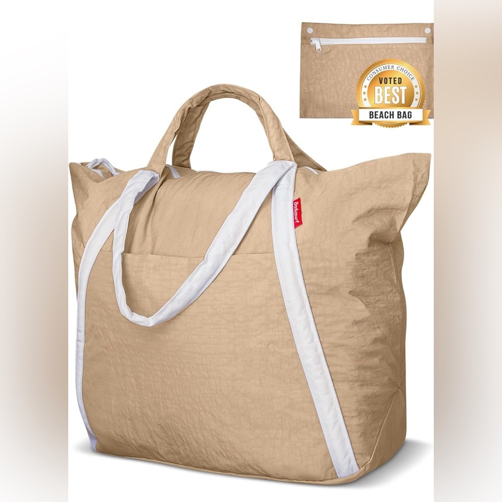 Bodysurf Beach Bags Waterproof Sandproof - Packable Foldable Nylon Zipper tote